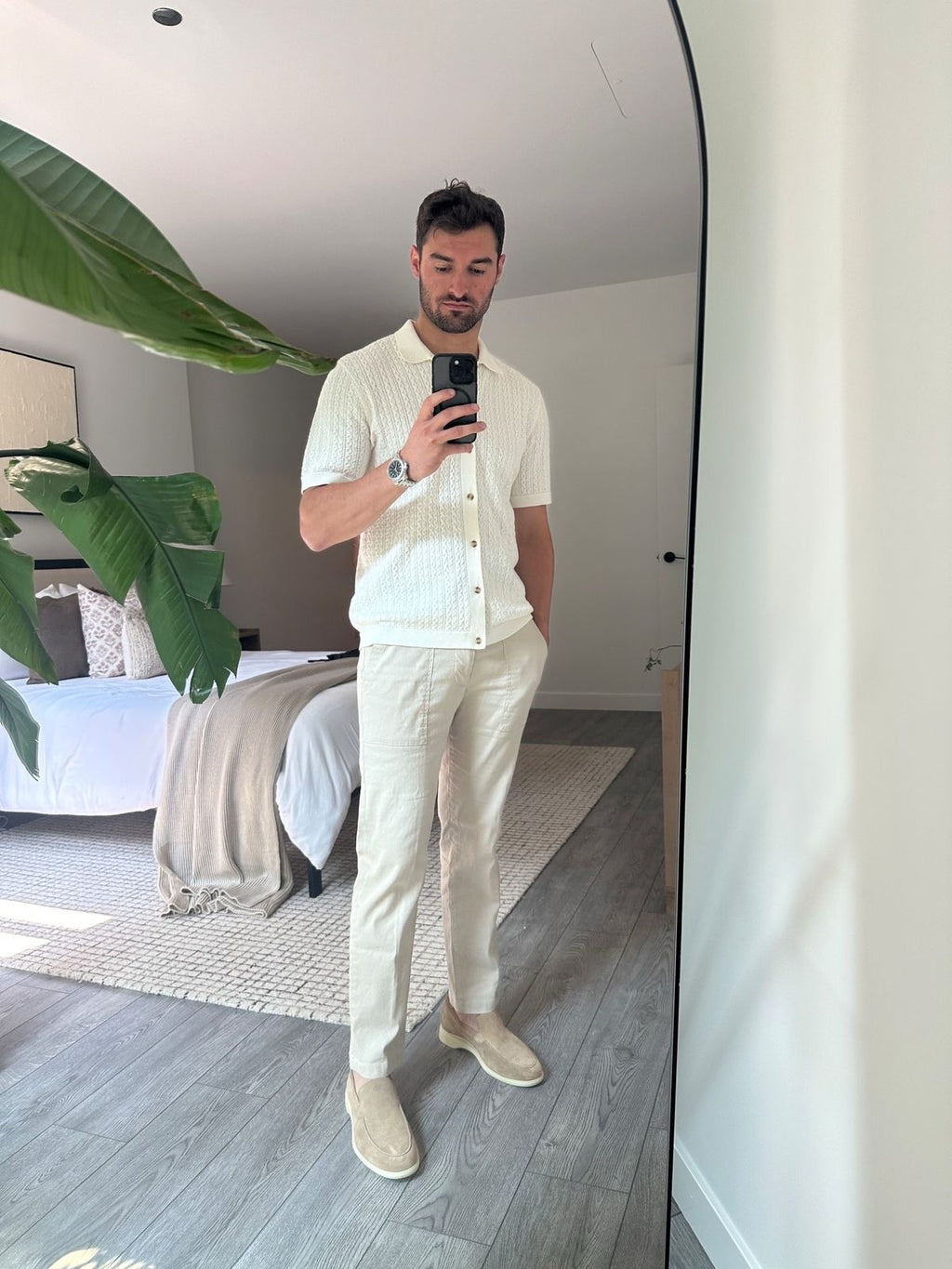The Summer Walk — Stone Suede Loafer