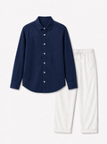 The Monaco Set — Navy Shirt & White Trouser