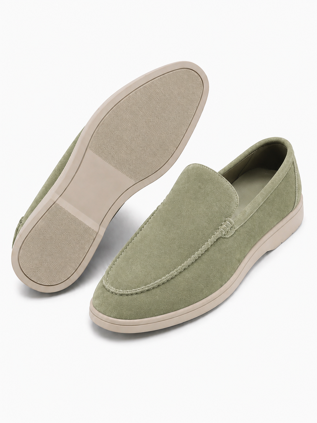 The Summer Walk — Sage Suede Loafer