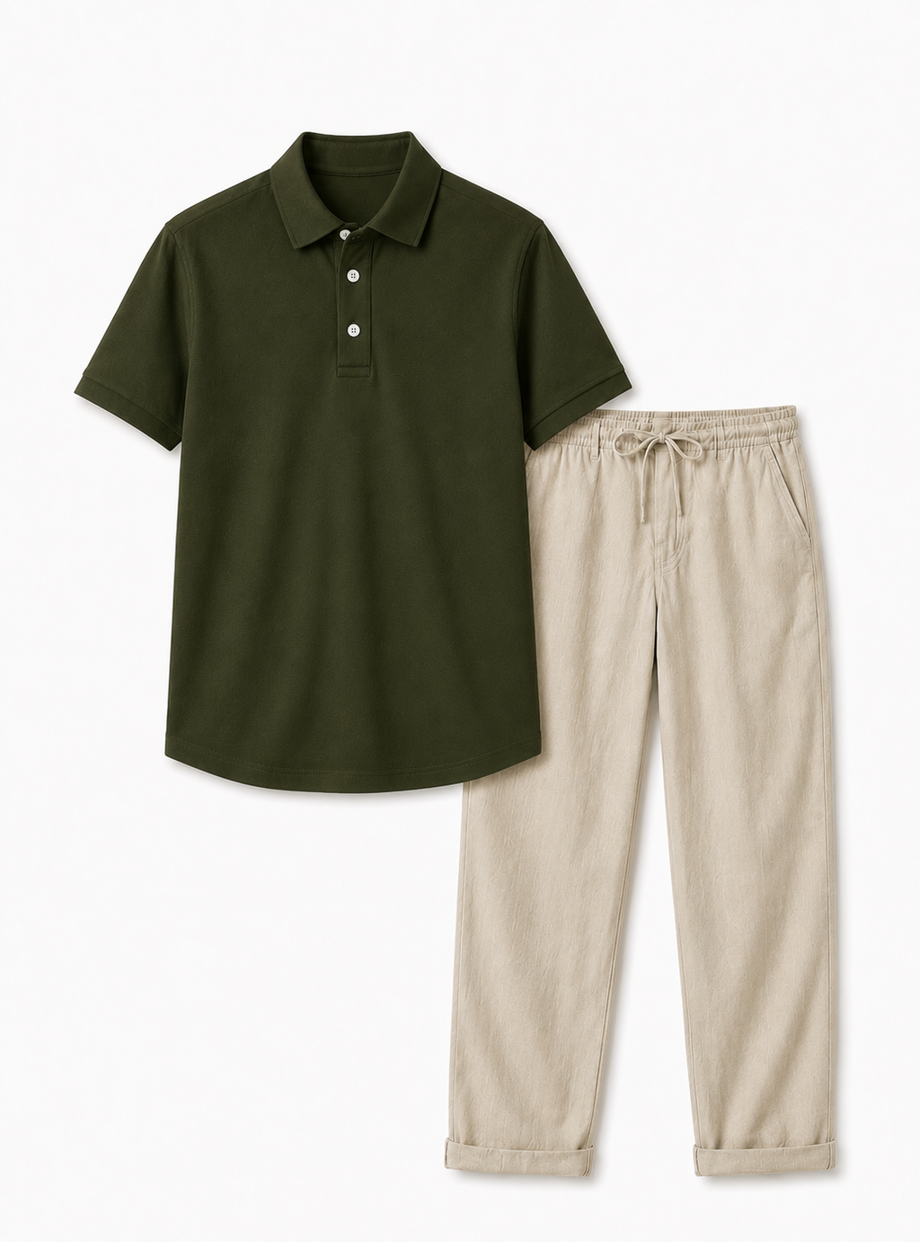 The Field Set — Olive Polo & Stone Trouser