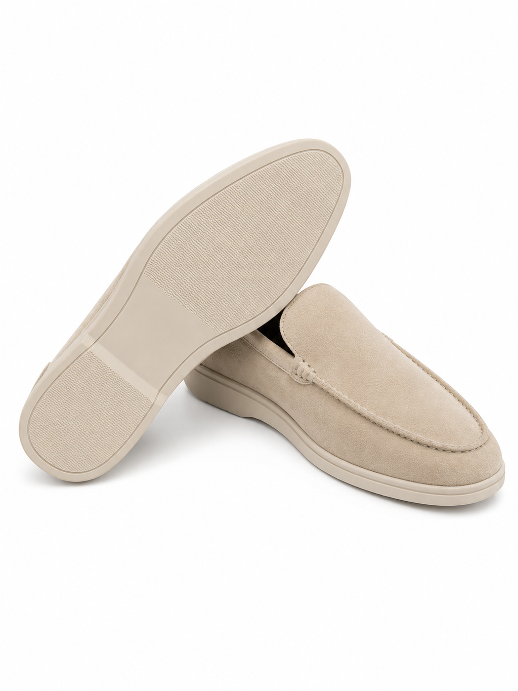 The Summer Walk — Stone Suede Loafer