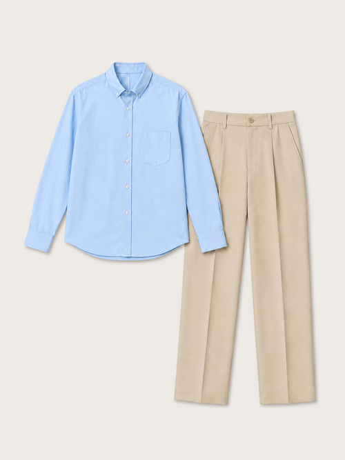 The Blueprint Set — Sky Blue Shirt & Sand Trouser