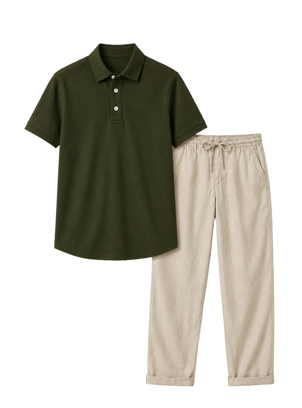 The Field Set — Olive Polo & Stone Trouser