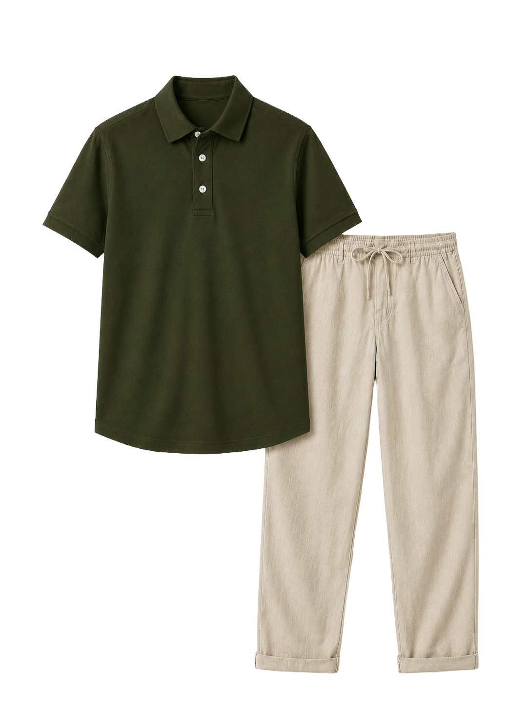 The Field Set — Olive Polo & Stone Trouser