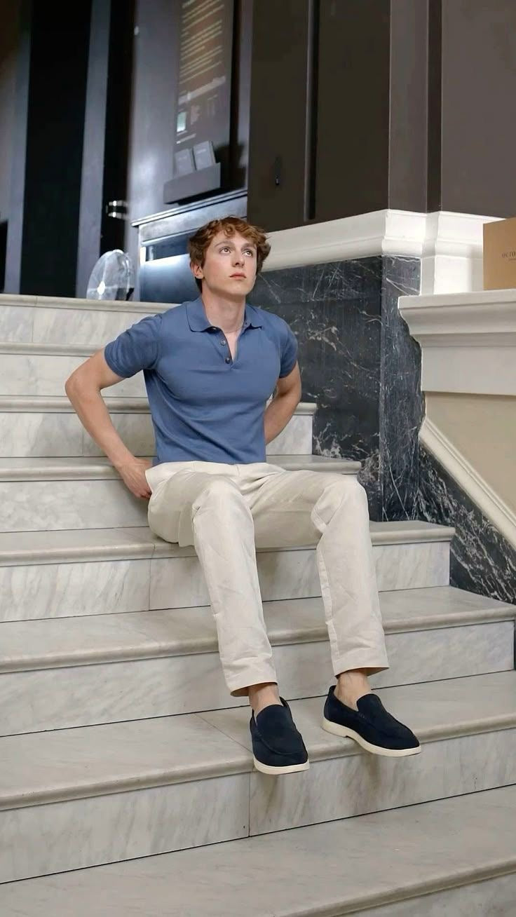 The Summer Walk — Navy Suede Loafer
