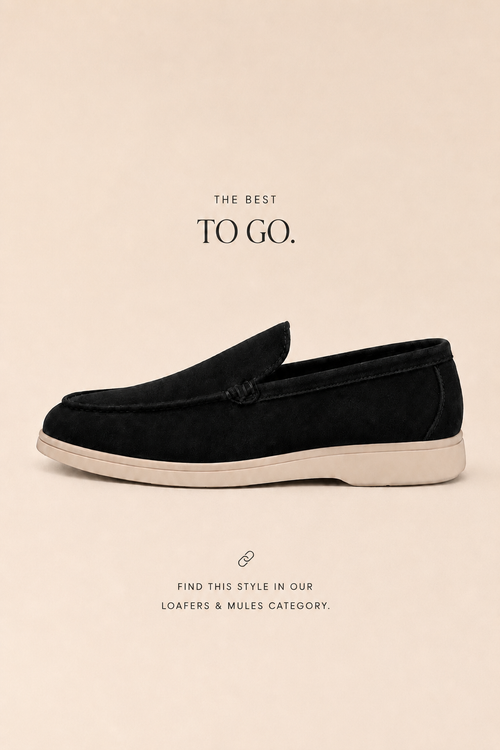 The Contrast Set — Ivory Knit Polo & Black Trouser