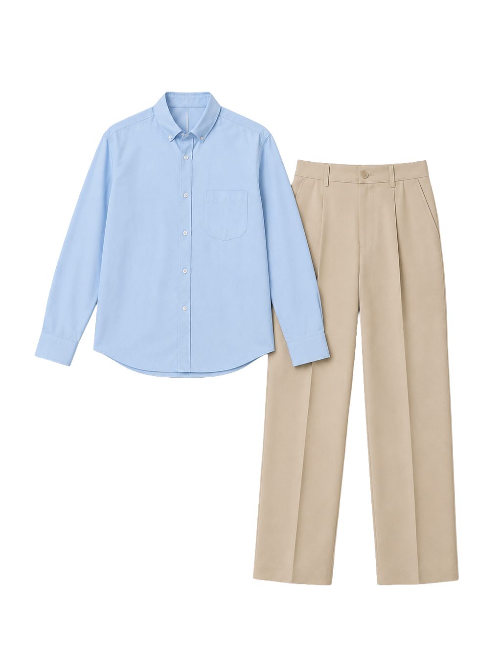 The Blueprint Set — Sky Blue Shirt & Sand Trouser
