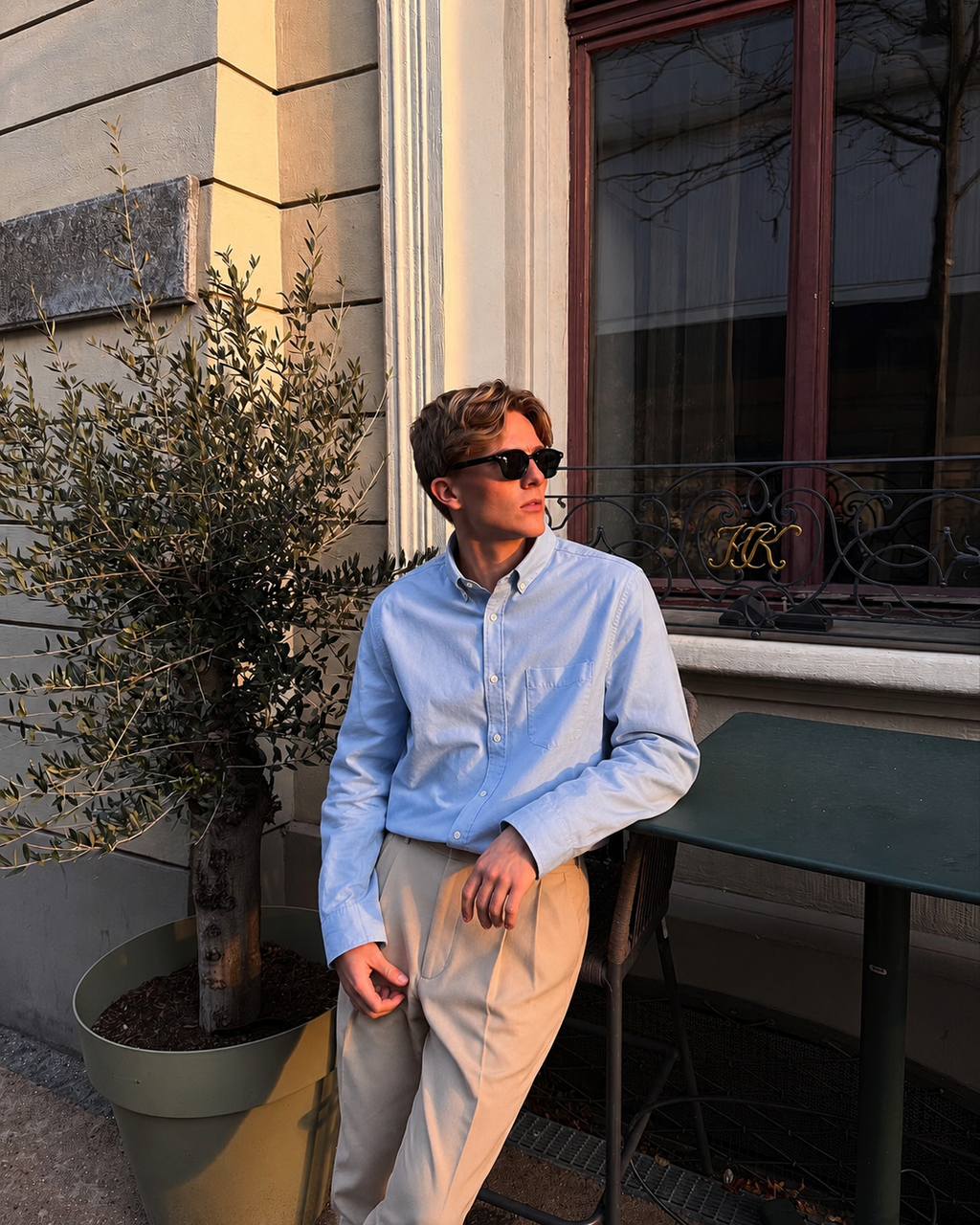 The Blueprint Set — Sky Blue Shirt & Sand Trouser