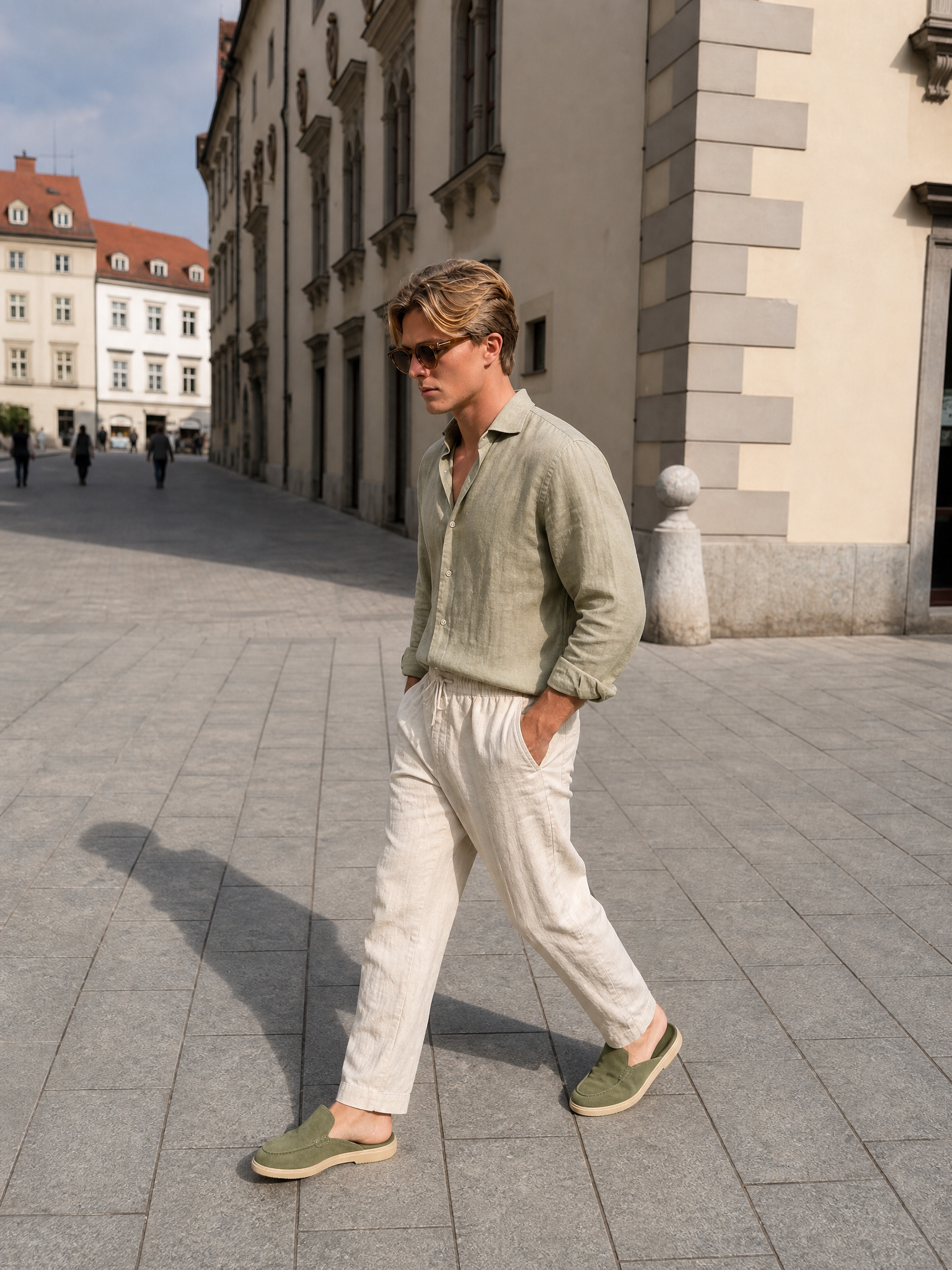 The Summer Mule — Sage Suede